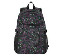 OWFKAY Casual Sports Backpack with Laptop Compartment Teens Travel Rucksack College Bag for Work School Daily Bats Stars