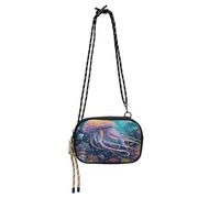 OWFKAY Cell Phone Purses Small Crossbody Bags Handbag Wallet for Women Mini Shoulder Bag Colorful Jellyfish Underwater