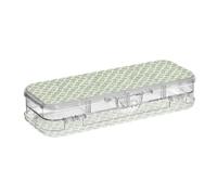 OWFKAY Clear Pencil Case Large Capacity Plastic Pencil Boxes School Supply Kids Classroom Four Leaf Clover