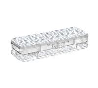 OWFKAY Clear Pencil Case Large Capacity Plastic Pencil Boxes School Supply Kids Classroom Navy Blue Ships Cargo Trains