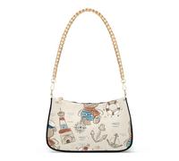 OWFKAY Clutch Shoulder Bag Tote Handbags for Women Hobo Bags Purse Bear Captain with Zipper Closure