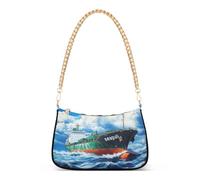 OWFKAY Clutch Shoulder Bag Tote Handbags for Women Hobo Bags Purse Cargo Ship Sea with Zipper Closure