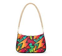 OWFKAY Clutch Shoulder Bag Tote Handbags for Women Hobo Bags Purse Gradient Lightning Arrow with Zipper Closure