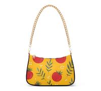 OWFKAY Clutch Shoulder Bag Tote Handbags for Women Hobo Bags Purse Tomato Vibrant Yellow with Zipper Closure