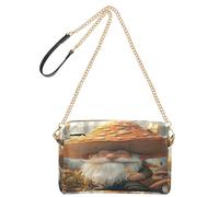OWFKAY Crossbody Bags for Women PU Leather Cross Body Shoulder Bags Messenger Handbags Adjustable Wide Strap Gnomes with Mushroom Cap