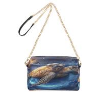 OWFKAY Crossbody Bags for Women PU Leather Cross Body Shoulder Bags Messenger Handbags Adjustable Wide Strap Starry Sky Turtle