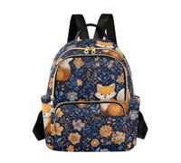 OWFKAY Cute Fox Flower Small Backpack for Women Rucksack Mini Girls School Bag Travel Anti Theft Casual