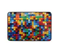 OWFKAY Doormat Welcome Door Mat- Colorful Lego Block Pattern,Living Room Kitchen Floor Mat Home Indoor Outdoor Decoration 24X16INCH 60cmX40cm