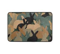 OWFKAY Doormat Welcome Door Mat-Easter Rabbit,Living Room Kitchen Floor Mat Home Indoor Outdoor Decoration 60cmX40cm