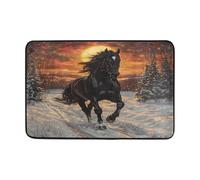 OWFKAY Doormat Welcome Door Mat-Horse Pattern,Living Room Kitchen Floor Mat Home Indoor Outdoor Decoration 60cmX40cm