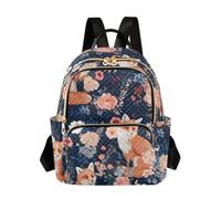 OWFKAY Fox Flowers Small Backpack for Women Rucksack Mini Girls School Bag Travel Anti Theft Casual