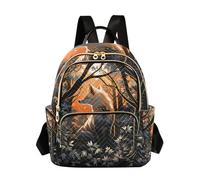 OWFKAY Fox Forest Small Backpack for Women Rucksack Mini Girls School Bag Travel Anti Theft Casual