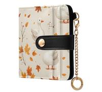OWFKAY Goose Fall Leather Purses for Women Ladies Wallet Credit Card Holder RFID Blocking Small with ID Window & Zipper Coin Pocket Boys Girls