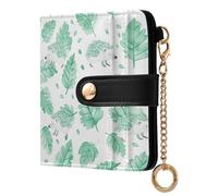 OWFKAY Green Hedgehog Leather Purses for Women Ladies Wallet Credit Card Holder RFID Blocking Small with ID Window & Zipper Coin Pocket