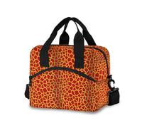 OWFKAY Insulated Lunch Bag Lunch Tote Reusable Cooler Lunchbox Handbag Bag Container with Adjustable Shoulder Strap Giraffe Green and Yellow Gradient