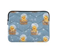 OWFKAY Laptop Case Sleeve 15-16inch,Soft Lining Padded Zipper Cover Carrying Bag for Men and Women,Duckling Bathing Pattern
