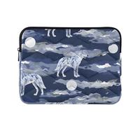OWFKAY Laptop Case Sleeve 15-16inch，Soft Lining Padded Zipper Cover Carrying Bag for Men and Women,Wolf Pattern