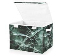 OWFKAY Large Collapsible Fabric Storage Bins with Lids 16.5*12.6*11.8in Broken Glass Foldable Storage Boxes Organizer Containers Baskets Cube for Shelves