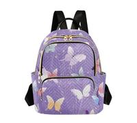 OWFKAY Line Butterfly Violet Women's Fashion Backpacks Rucksack Bag Back Pack Ladies for Travelling Work Lightweight