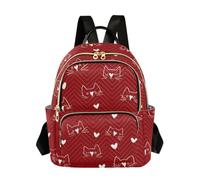 OWFKAY Line Kitten Red Cat Women's Fashion Backpacks Rucksack Bag Back Pack Ladies for Travelling Work Lightweight
