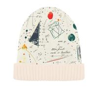 OWFKAY Mathematical Formulas Cuffed Beanie Hat Men Women Winter Warm Soft Lightweight Skull Cap