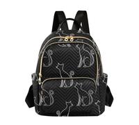 OWFKAY Minimalist Line Art Cat Women's Fashion Backpacks Rucksack Bag Back Pack Ladies for Travelling Work Lightweight