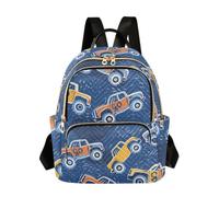 OWFKAY Monster Truck Line Style Pattern Women's Fashion Backpacks Rucksack Bag Back Pack Ladies for Travelling Work Lightweight