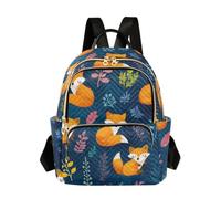 OWFKAY Orange Fox Cute Small Backpack for Women Rucksack Mini Girls School Bag Travel Anti Theft Casual