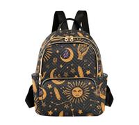 OWFKAY Orange Moon Eye Sun Small Backpack for Women Rucksack Mini Girls School Bag Travel Anti Theft Casual