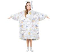 OWFKAY Oversized Blanket Hoodie Kids, Wearable Extra Long Blanket for Girls Boys, Super Soft Warm Sweatshirt With Pocket for Children Teens,Bunny with Easter Cake