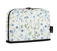 OWFKAY Pencil Case Pouch Large Pen Bag Wide Opening Organizer Zipper School Supplies Girls BoysBlue Watercolor Wildflower