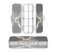 OWFKAY Pencil Case with Supplies The Rabbit's Late Hope Plastic Clear Pencil Box Organizer Crayon Storage Box Double Layer Pen Holder for School