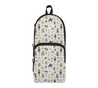 OWFKAY Pencil Pouch Holder Large Capacity Pen Case Organizer Travel Cosmetics Storage for Students Teens Adults Ancient Egyptian Symbols Gods