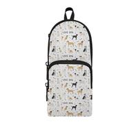 OWFKAY Pencil Pouch Holder Large Capacity Pen Case Organizer Travel Cosmetics Storage for Students Teens Adults Dogs Bones