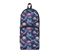 OWFKAY Pencil Pouch Holder Large Capacity Pen Case Organizer Travel Cosmetics Storage for Students Teens Adults Lotus Dragonfly