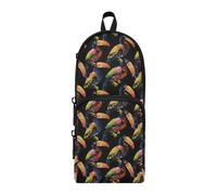 OWFKAY Pencil Pouch Holder Large Capacity Pen Case Organizer Travel Cosmetics Storage for Students Teens Adults Toucan Colorful