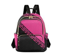 OWFKAY Pinks Black Checkerboard Women's Fashion Backpacks Rucksack Bag Back Pack Ladies for Travelling Work Lightweight