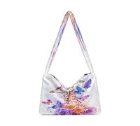OWFKAY Plush Underarm Bag Women's Tote Handbags Ladies Fluffy Purse Shoulder Bag for Winter Watercolor Giraffes