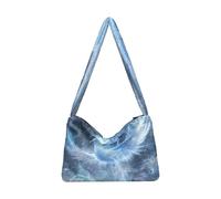 OWFKAY Plush Underarm Bag Women's Tote Handbags Ladies Fluffy Purse Shoulder Bag for Winter White Phoenix