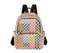 OWFKAY Rainbow Pixel Checkerboard Women's Fashion Backpacks Rucksack Bag Back Pack Ladies for Travelling Work Lightweight