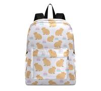 OWFKAY School Backpack Rucksack Schoolbag Travel Bag Daypack Teens Bookbag Capybara Birthday Cake