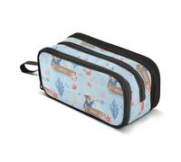 OWFKAY Sea Captain Bear Cartoon Pencil Case for Girls Boys School Large Capacity with 3 Compartments Pencil Pouch Back to School Supplies Stationery Organizer