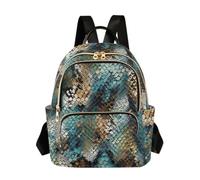 OWFKAY Snake Skin Print Small Backpack for Women Rucksack Mini Girls School Bag Travel Anti Theft Casual