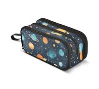 OWFKAY Space Planet Cute Navy Pencil Case for Boys Girls School Large Capacity with 3 Compartments Pencil Pouch Back to School Supplies Stationery Organizer