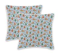 OWFKAY Throw Pillow Case Cushion Covers Fluffy Pillowcases Decorative for Bedroom Sofas Home Couch 12x20in 2PCS Bears Christmas Trees