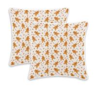 OWFKAY Throw Pillow Case Cushion Covers Fluffy Pillowcases Decorative for Bedroom Sofas Home Couch 20x20in 2PCS Candy Cane Gingerbread Man