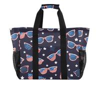 OWFKAY Travel Duffel Bag，Sport Gym Bag，Waterproof Beach Bag Shoulder Weekender Overnight Bag for Women Foldable Reusable-Sunglasses Star Pattern