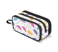 OWFKAY Umbrella Colorful Pencil Case for Boys Girls School Large Capacity with 3 Compartments Pencil Pouch Back to School Supplies Stationery Organizer