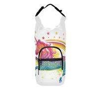 OWFKAY Water Bottle Carrier Bag Beautiful Horse Decorated with Stars and Rainbow Bottle Pouch Holder Sports Water Bottle Accessories