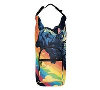 OWFKAY Water Bottle Carrier Bag Cat on The Rainbow Color Path Bottle Pouch Holder Sports Water Bottle Accessories